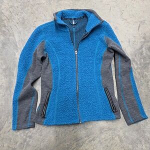 Kuhl Women's Fleece Lined Jacket Blue Gray Full Zip Size Medium‎ Outdoor Kozet